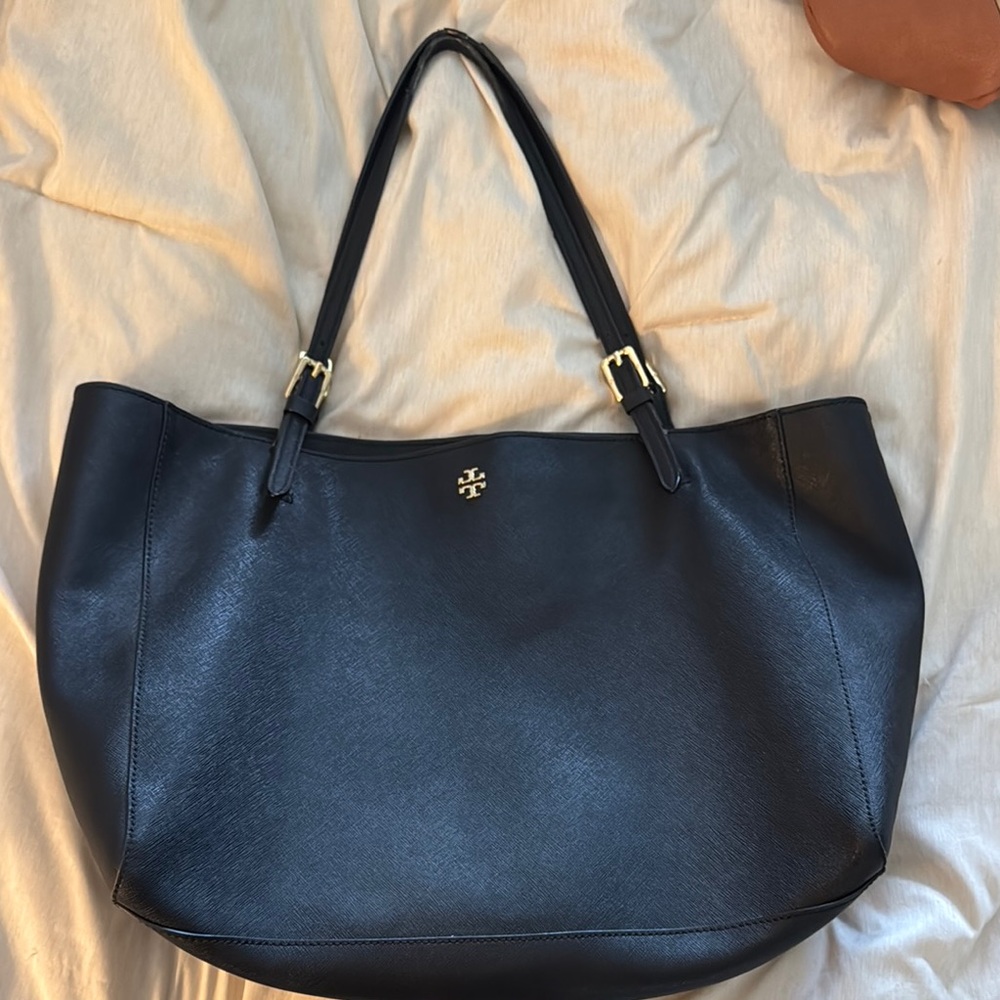 Tory Burch Black Leather Tote